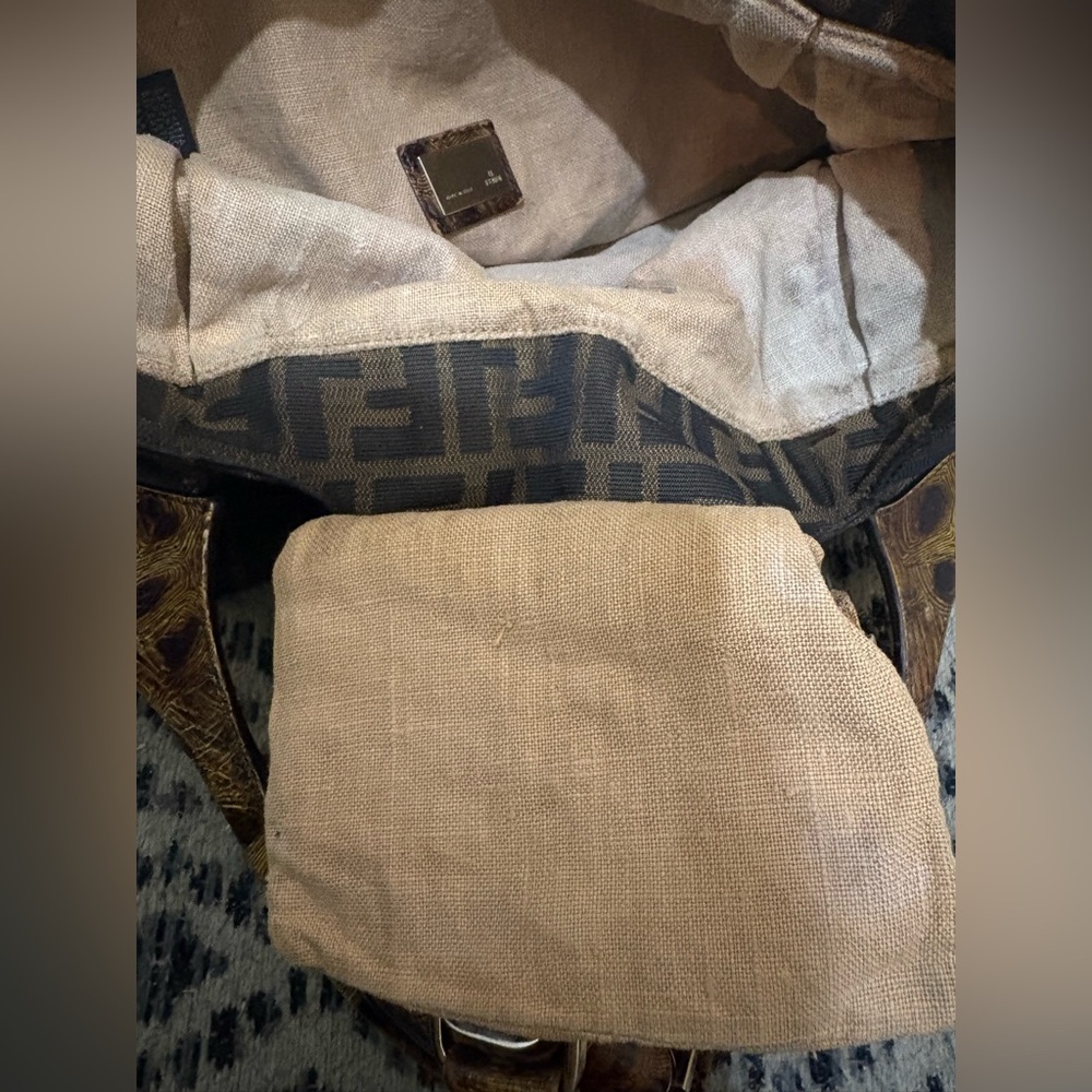 Fendi Brown Zucca Spy Bag VINTAGE AND RARE 💯 Authentic - Picture 8 of 12